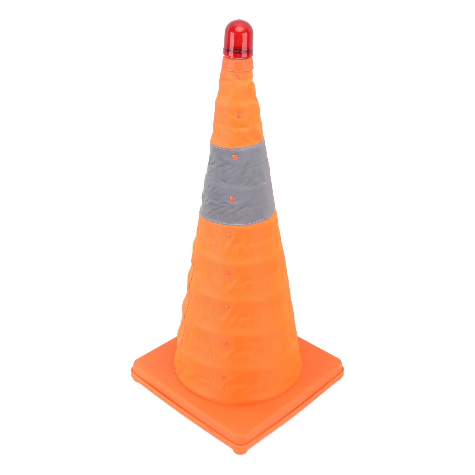 Zusammenklappbarer, Alterungsbeständiger Verkehrskegel 60 X 29 X 29 Cm Mit Warnleuchte Für Öffentliche Parkplätze