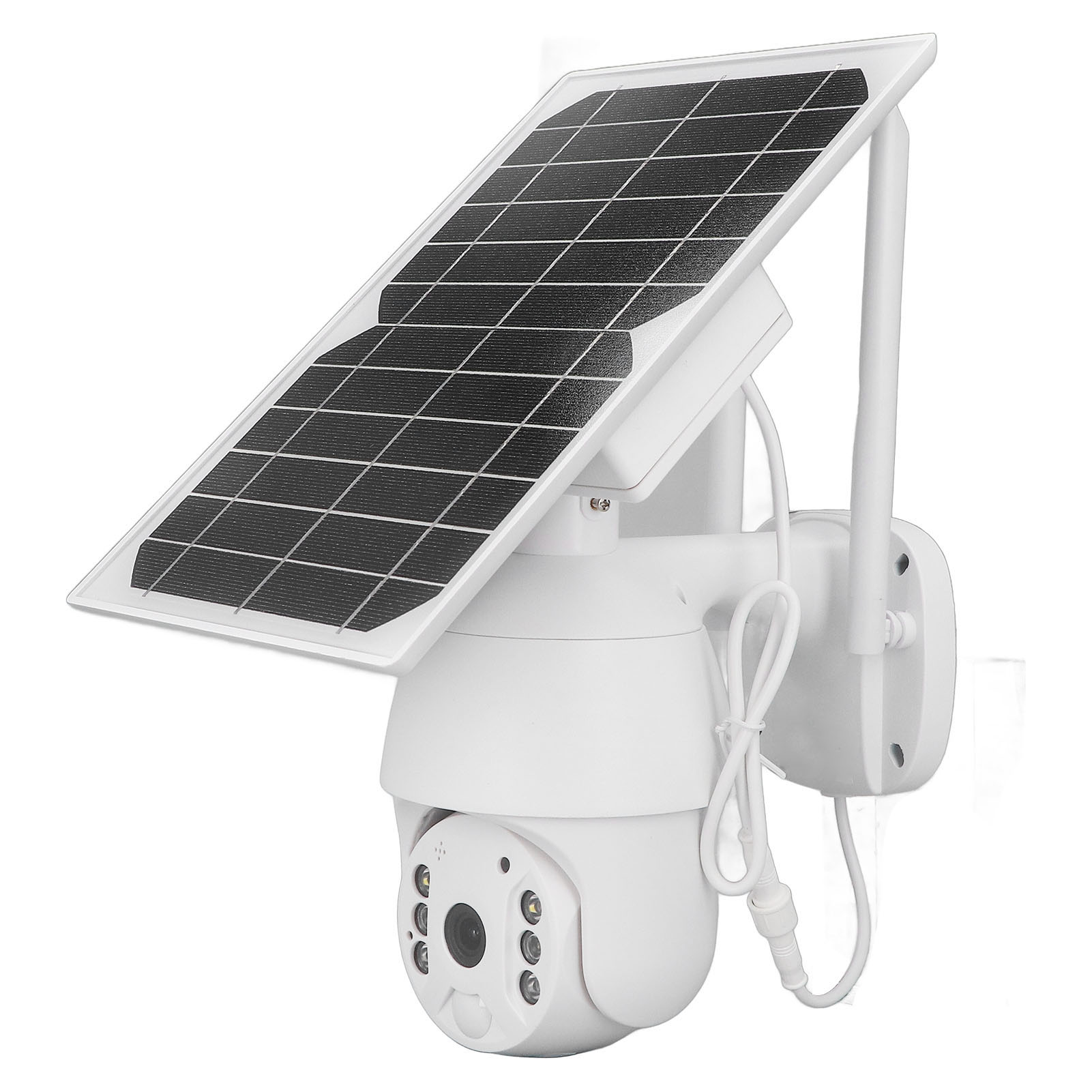 Solarbetriebene Sicherheitskamera, 2 Mp, 2,4 Ghz Wlan, 1080p, Mit Scheinwerfer, Farbnachtsicht, Zwei-wege-audio, Ip66 Wasserdicht