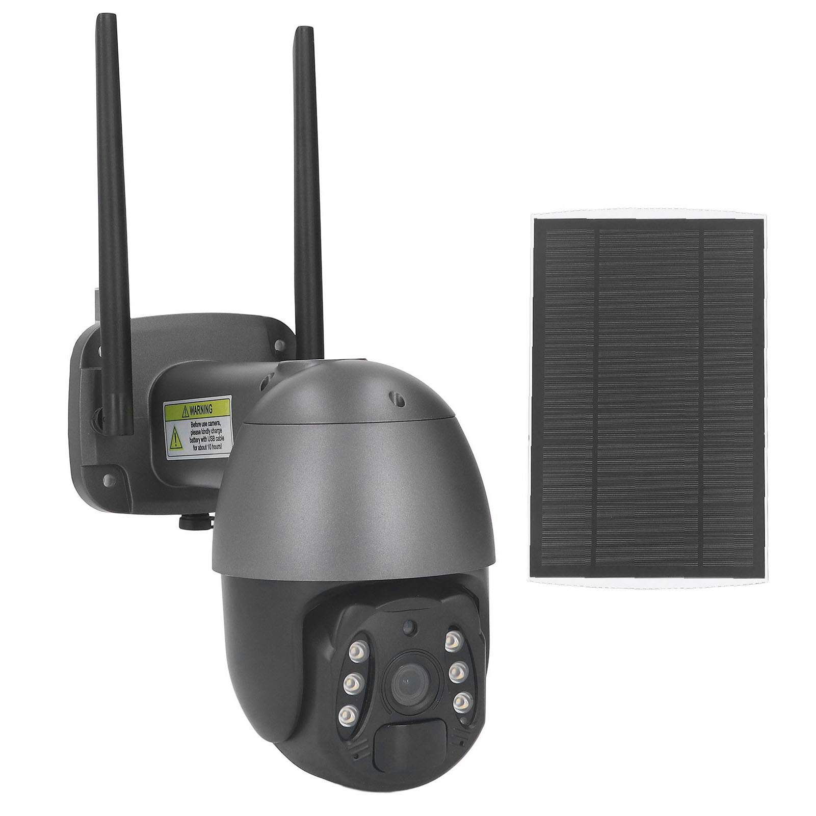 Ip66 Wasserdichte, Solarbetriebene Kamera, 2 Mp Bild, 1080p Video, Winkel Einstellbar, Kabellos (wlan), Ki-erkennung, Sicherheitskamera