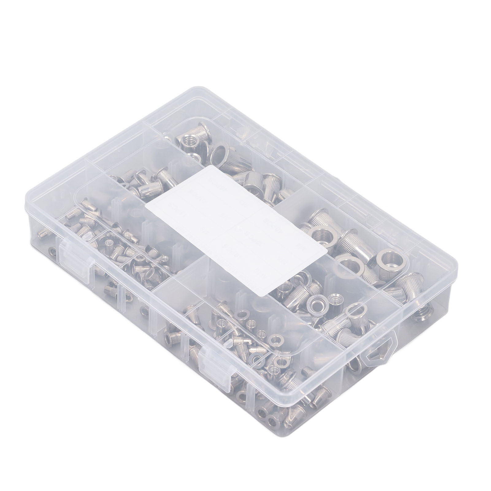 180-teiliges Nietmuttern-set M3 M4 M5 M6 M8 M10 304 Edelstahl Flachkopf-gewindeeinsatzmuttern