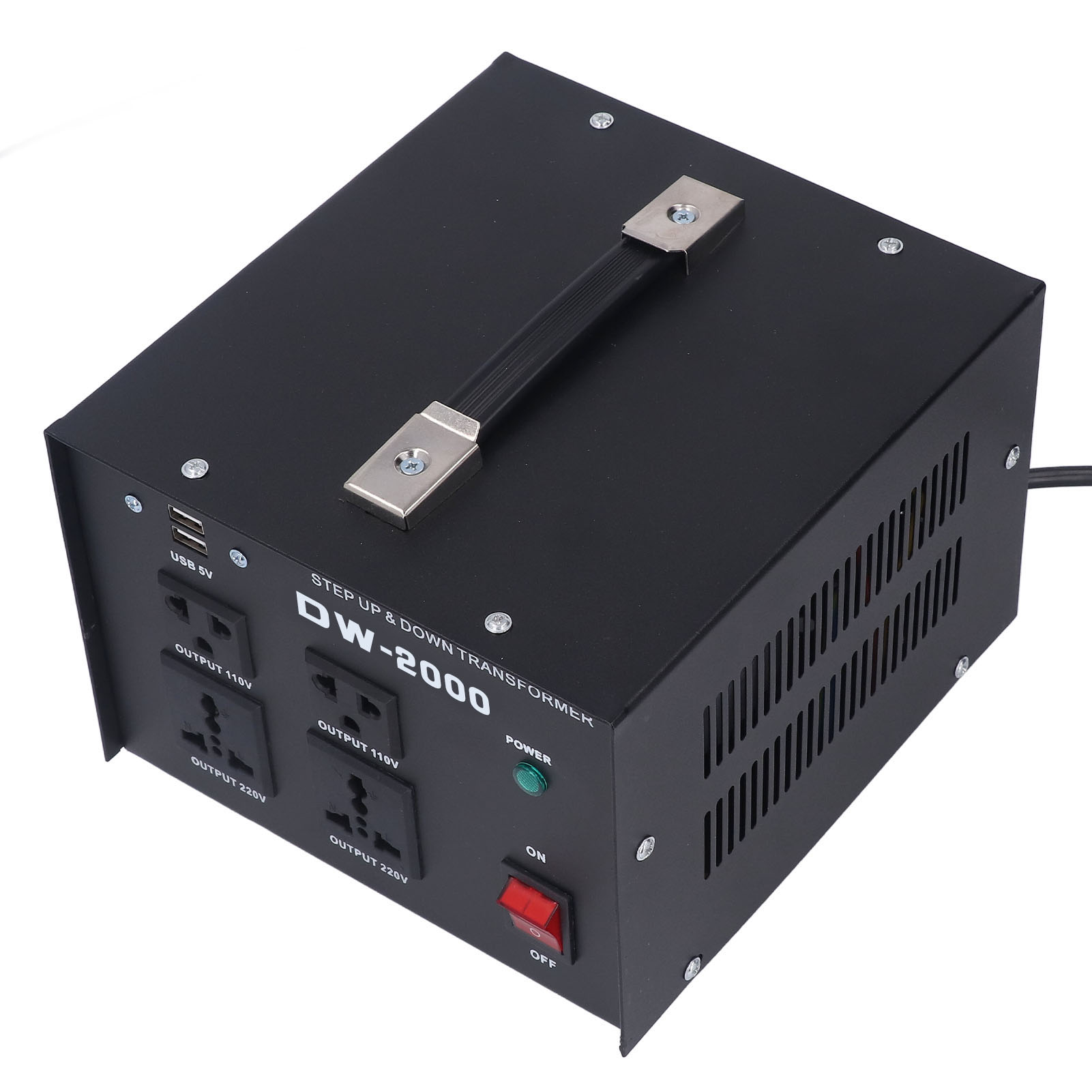 Spannungswandler (aufwärts-/abwärtswandler) 2000 W, Einstellbarer Wechselstromeingang, Eu-stecker, 110–120 V, 220–240 V