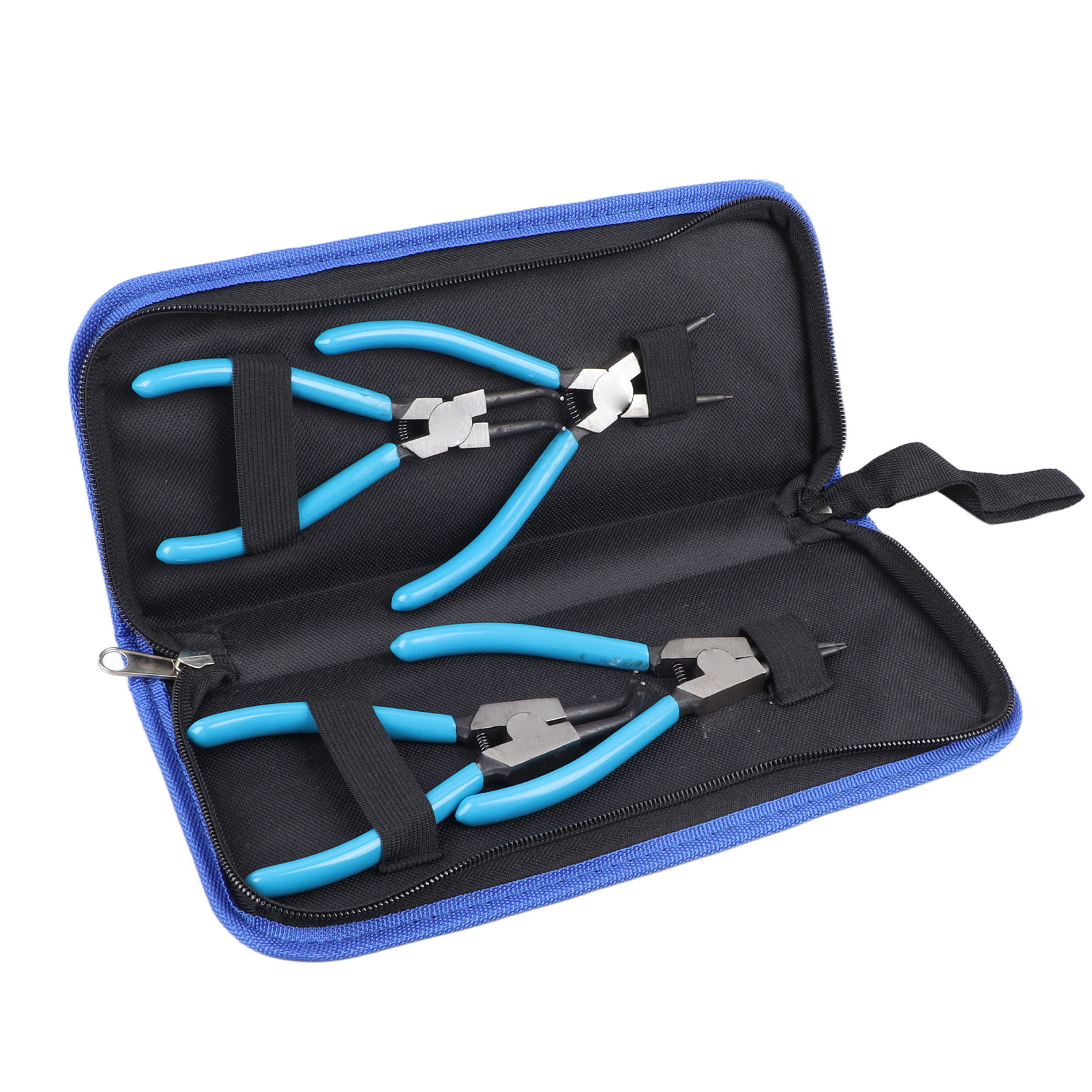 4-teiliges Set Sprengringzangen (15 Cm) Mit Geraden Und Gebogenen Backen Für Außen- Und Innenringe