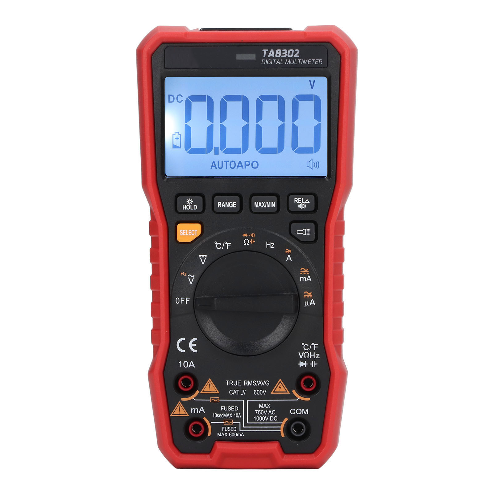 Digitales Multimeter Mit Sprachausgabe, Hintergrundbeleuchtetem Automatischem Spannungs- Und Stromprüfer Mit Taschenlampe