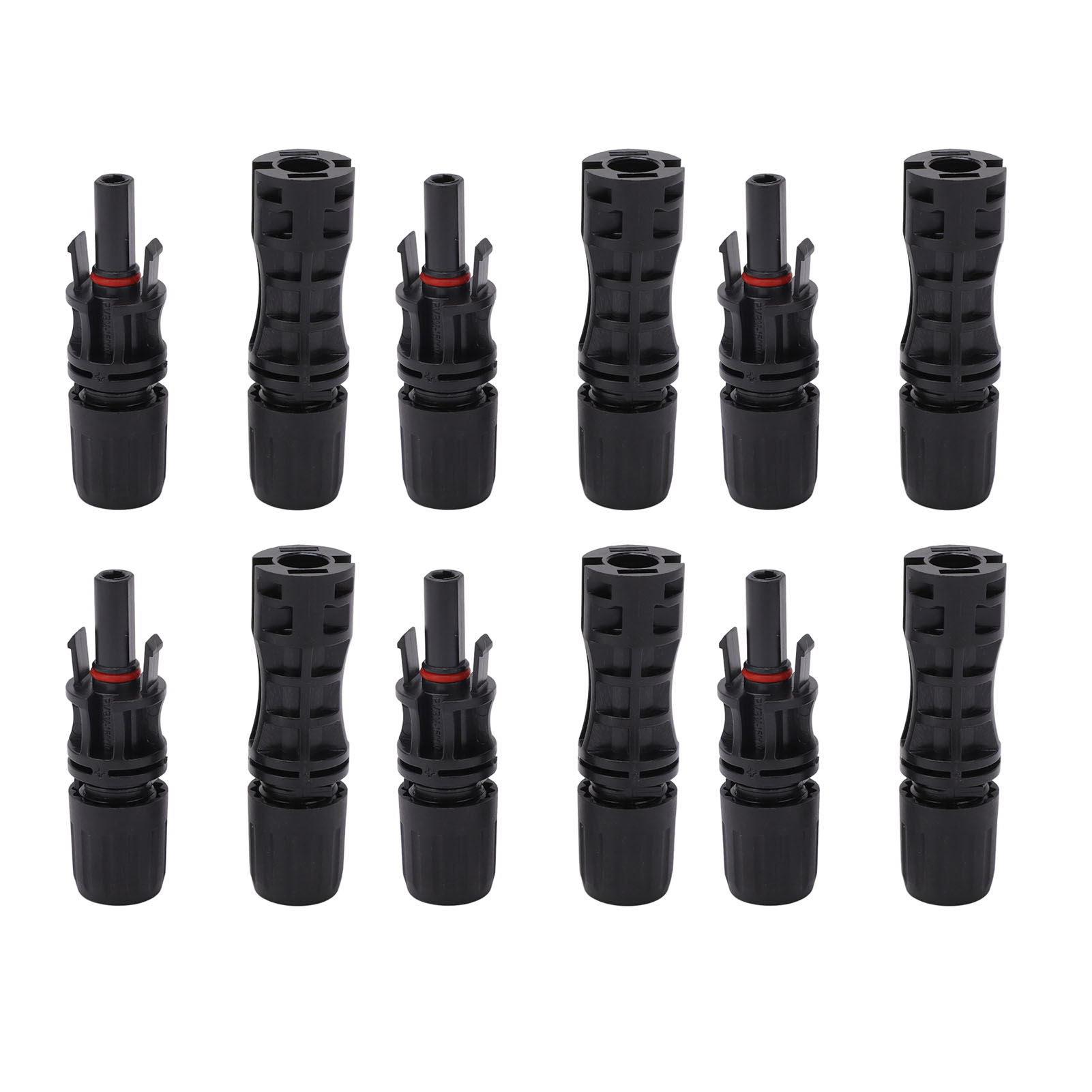 12-teiliges Set Solar-photovoltaik-steckverbinder Ip67, Verzinnte Kupferstifte, Stecker Und Buchsen Für Die Industrie, 1500 V, 45 A