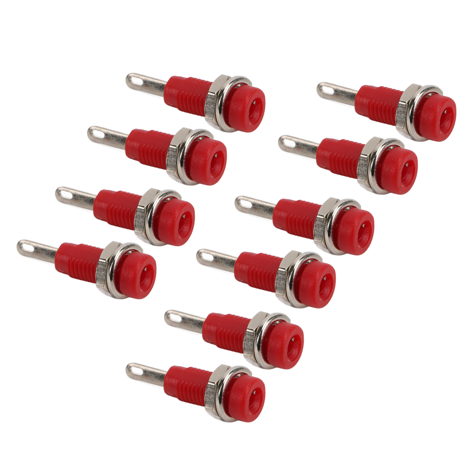 10 Stück J.40003 2-mm-bananenbuchsen-verlängerungsstecker-adapter Für Elektronische Instrumente (rot)