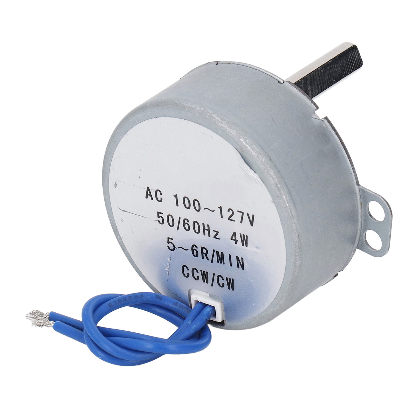 Synchronmotor, Wechselstrom 100–127 V, 5–6 U/min, 4 W, Rechts-/linkslauf, 28 Mm Länge, 6,5 Mm Wellendurchmesser