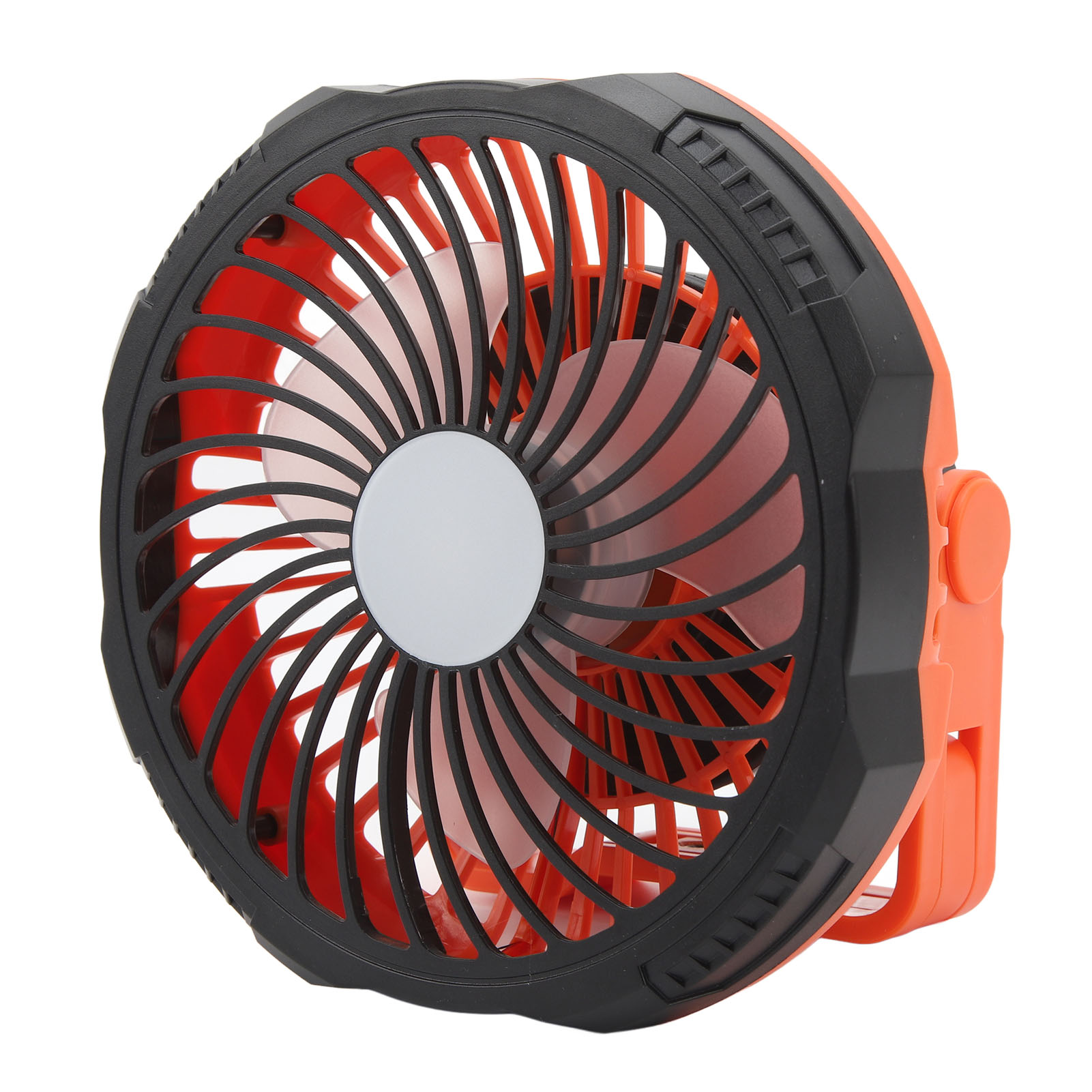Tragbarer Campingventilator Mit Drei Flügeln, Vier Windgeschwindigkeiten Und Einstellbarer Led-beleuchtung Für Zelte Und Outdoor-aktivitäten