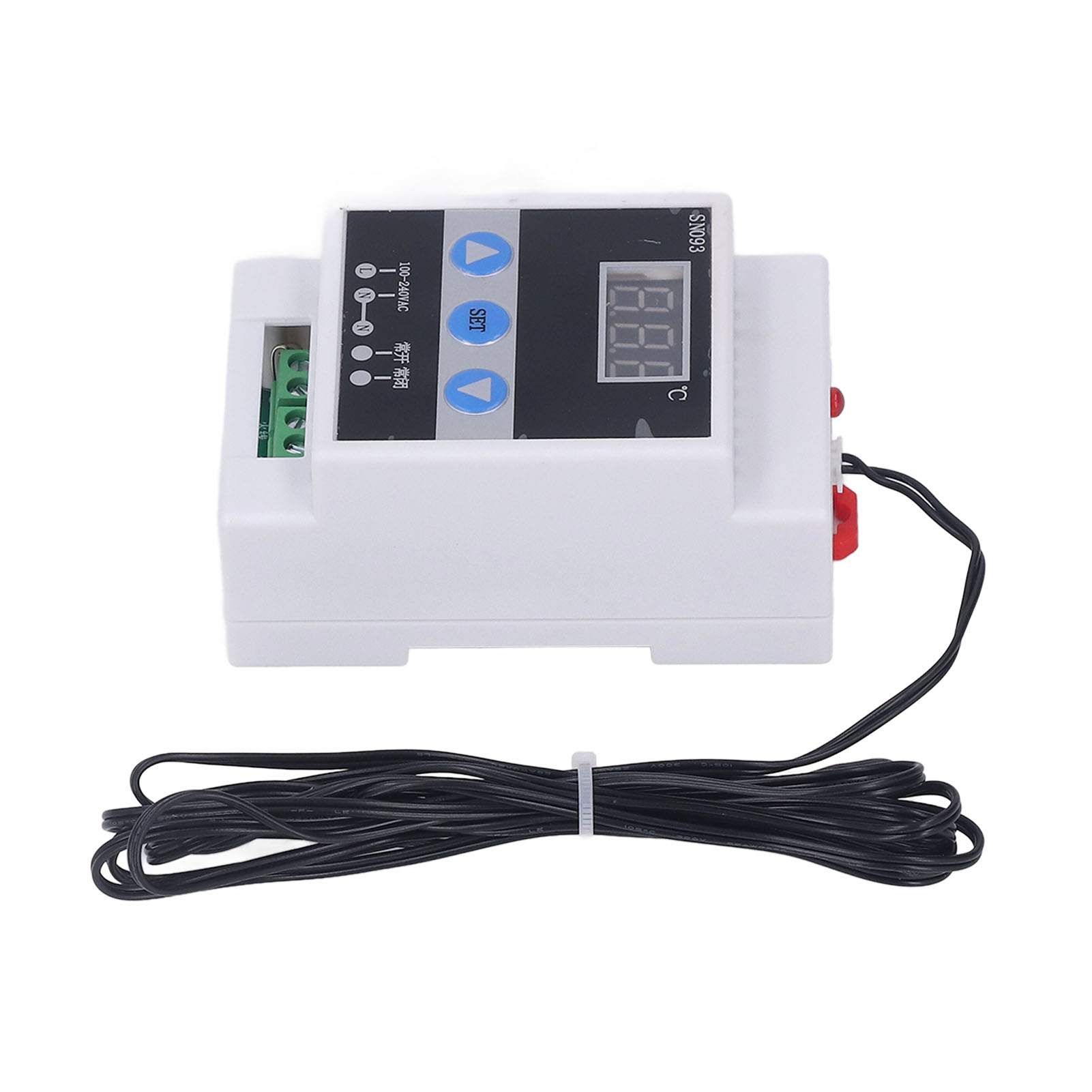 Digitaler Temperaturregler Mit Display, Einfache Installation, Isoliertes Netzteil, Temperaturthermostat 110–240 V, Wassertropfensonde