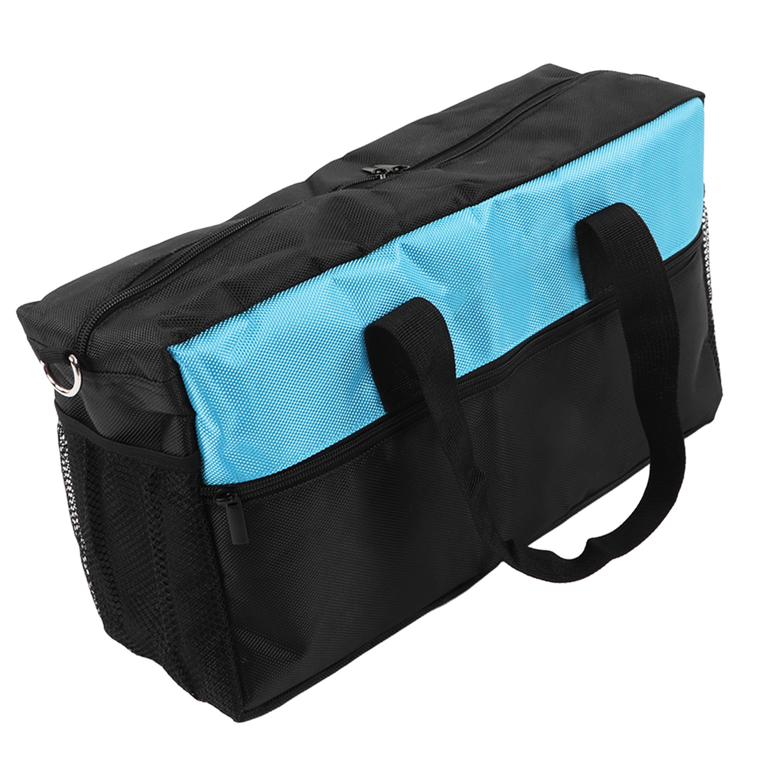 Werkzeugtasche, Robust, Mit Breiter Öffnung, Aus Oxford-gewebe, Für Elektriker, Mit Taschen Und Aufbewahrungsorganizer, Schwarz/blau, 35,5 Cm (14 Zoll)
