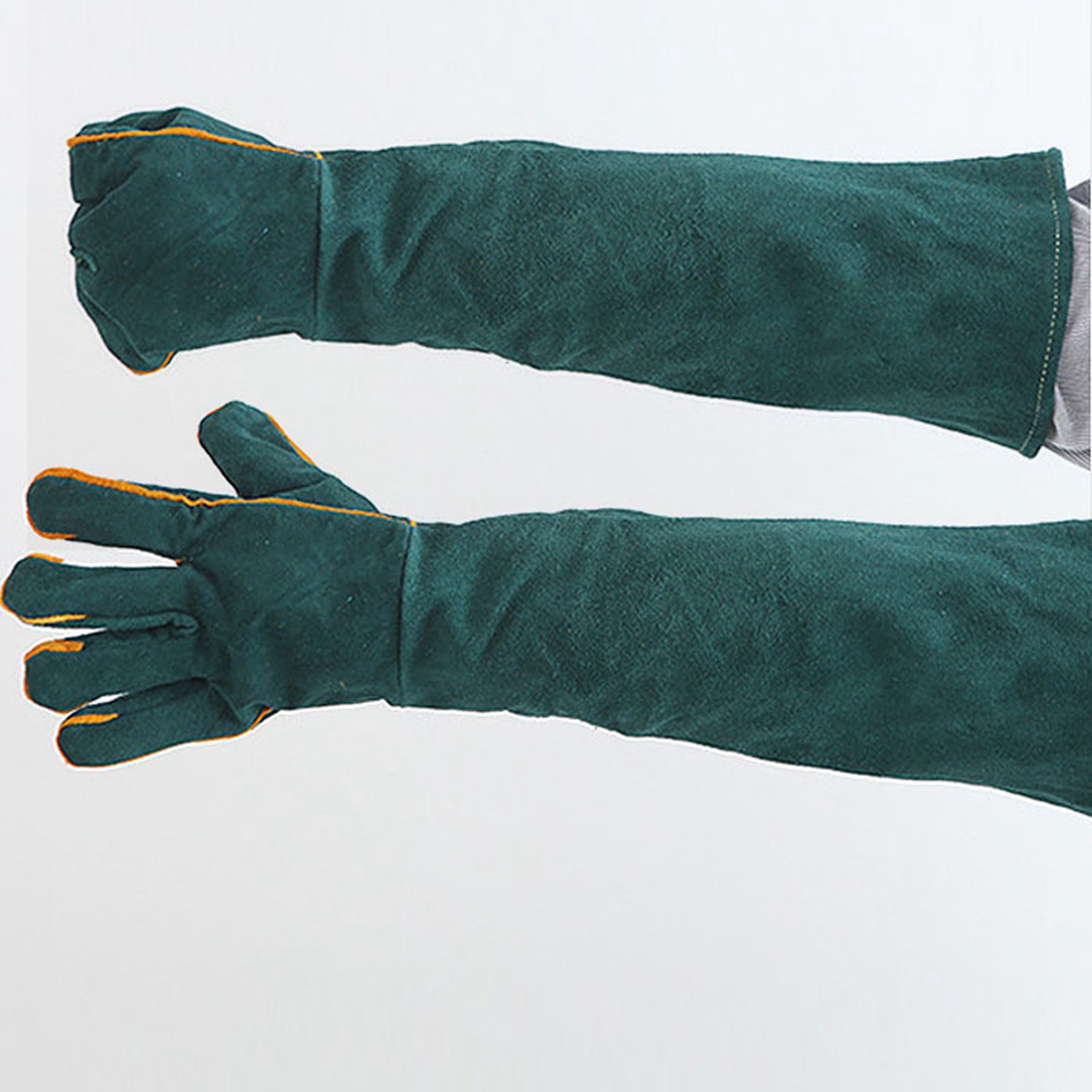 Bissfeste Haustierhandschuhe, Kratzfest, Für Handarbeit, Gartenpflege, Elektroschweißen, Schutzausrüstung, Einheitsgröße 60 Cm, Dunkelgrün