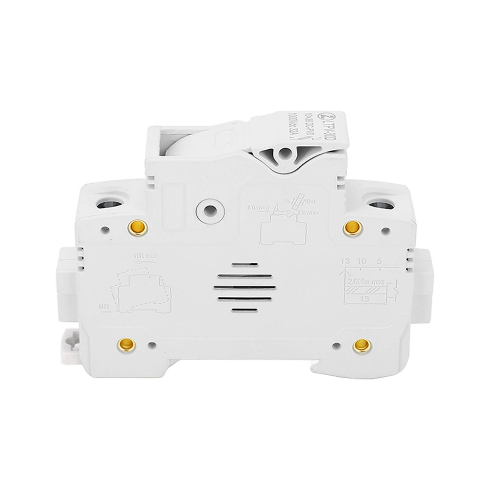Dc-sicherungshalter 1p 32a Din-schienenmontage, Flammhemmend, Pv-sicherungssockel Mit 20a 10x38mm Sicherung, 1000vdc, Ohne Beleuchtung