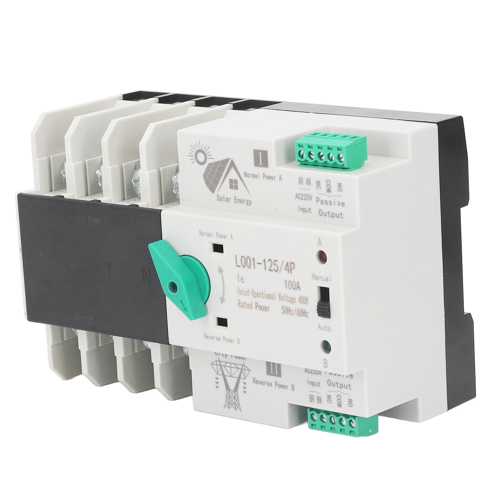 Automatischer Dual-power-umschalter 4p Schnellschaltung Pv Typ Ac400v 100a Für Haus Und Fabrik