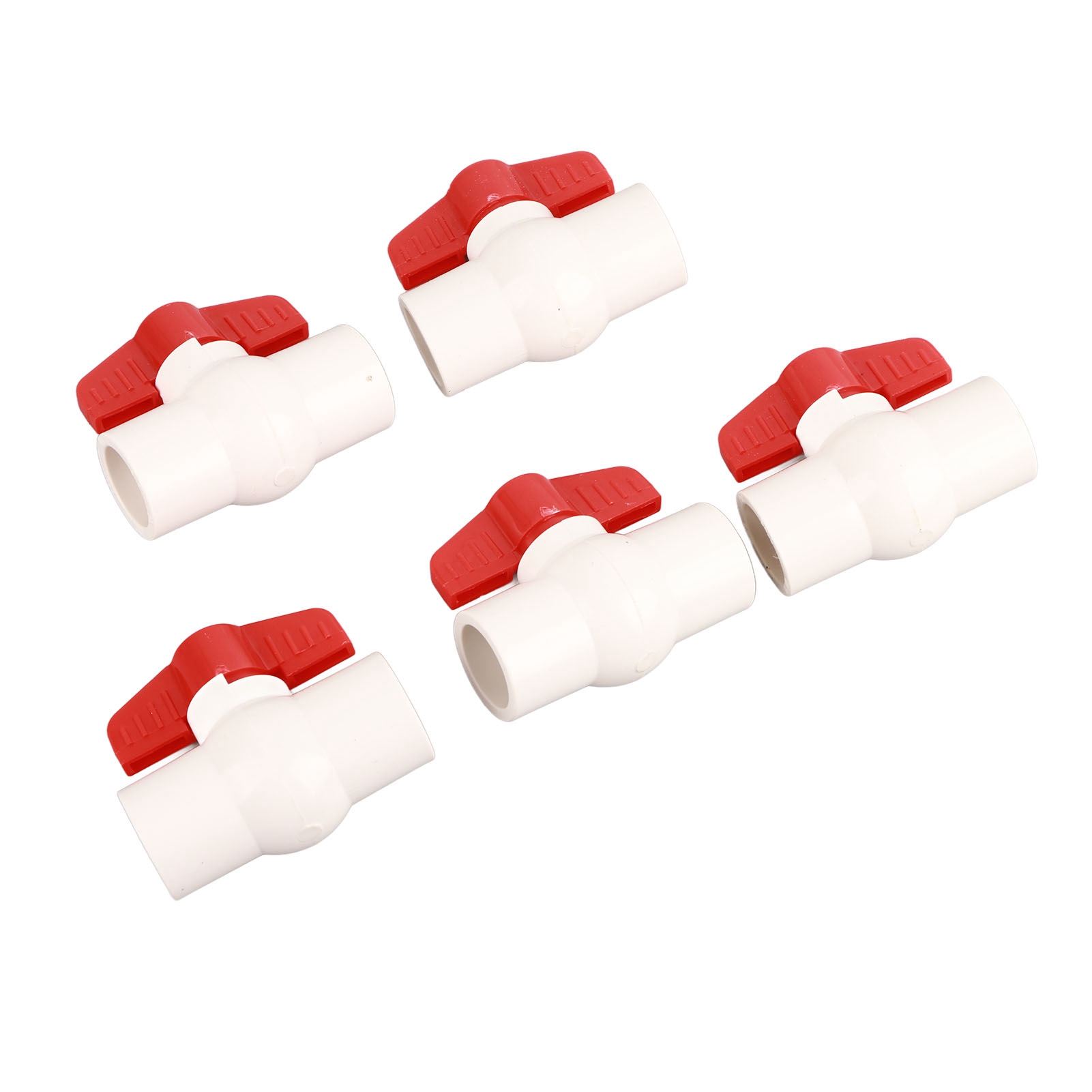 5 Stück Kugelhahn Mit Flachem T-griff, Pvc-wasserzufuhr-kugelhahnschalter Für Schwimmbäder, 25 Mm/1 Zoll