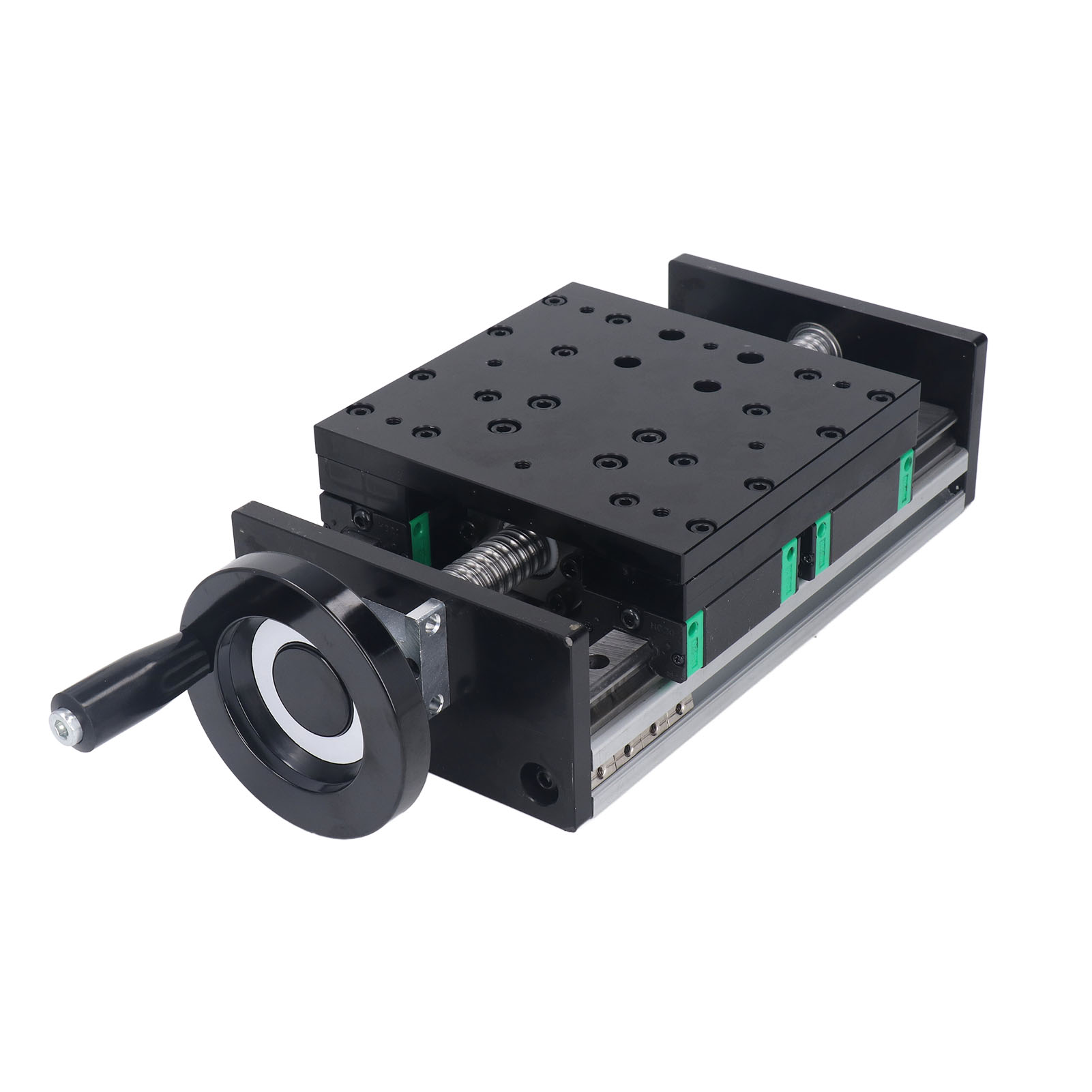 Lineartischantrieb, 100 Mm Hub, Kugelumlaufspindel, Zwei Optische Achsen, Schienenführung, Manueller Schiebetisch