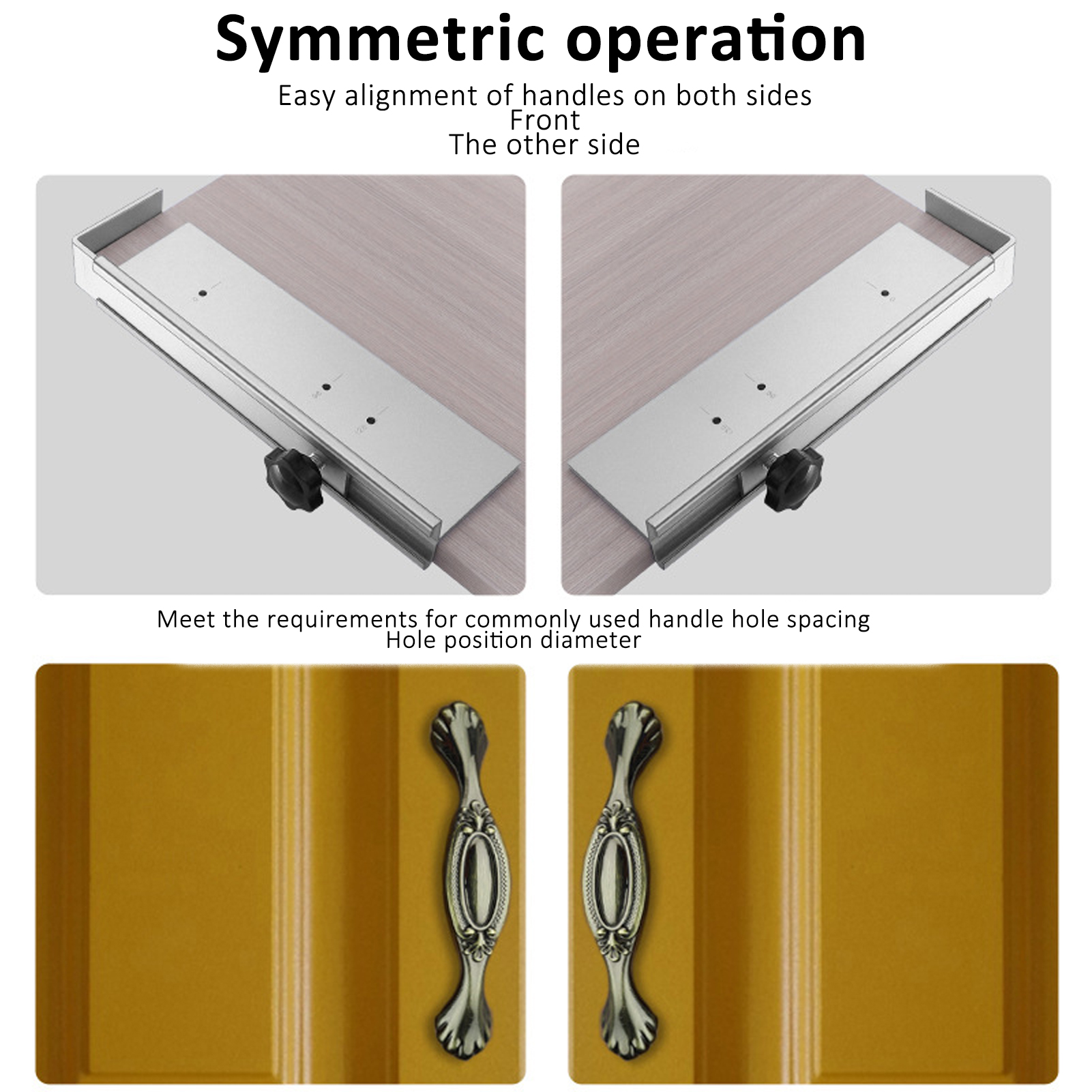 Griffloch-positionierer Aus Aluminiumlegierung, Verstellbar, 7 Löcher, 2-stufige Positionierung, Erweiterbarer Loch-positionierer Für Schränke