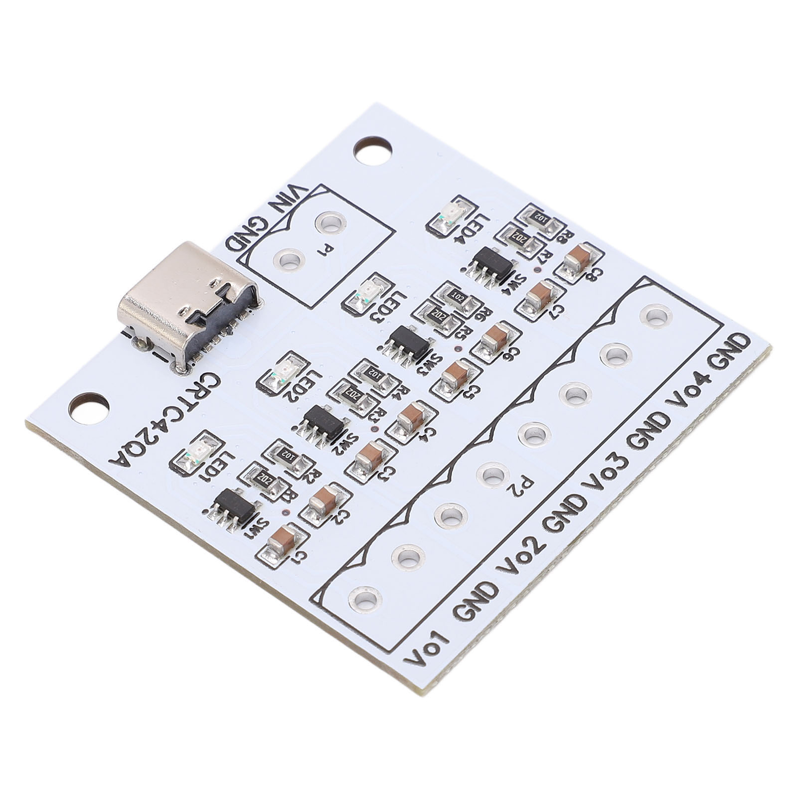 Lithium-akku-ladegerätmodul, 4-kanal-typ-c-akku-ladeplatine Für 3,7-v-akkus Der Typen 18650, 503035, 603443, Dc 5 V B