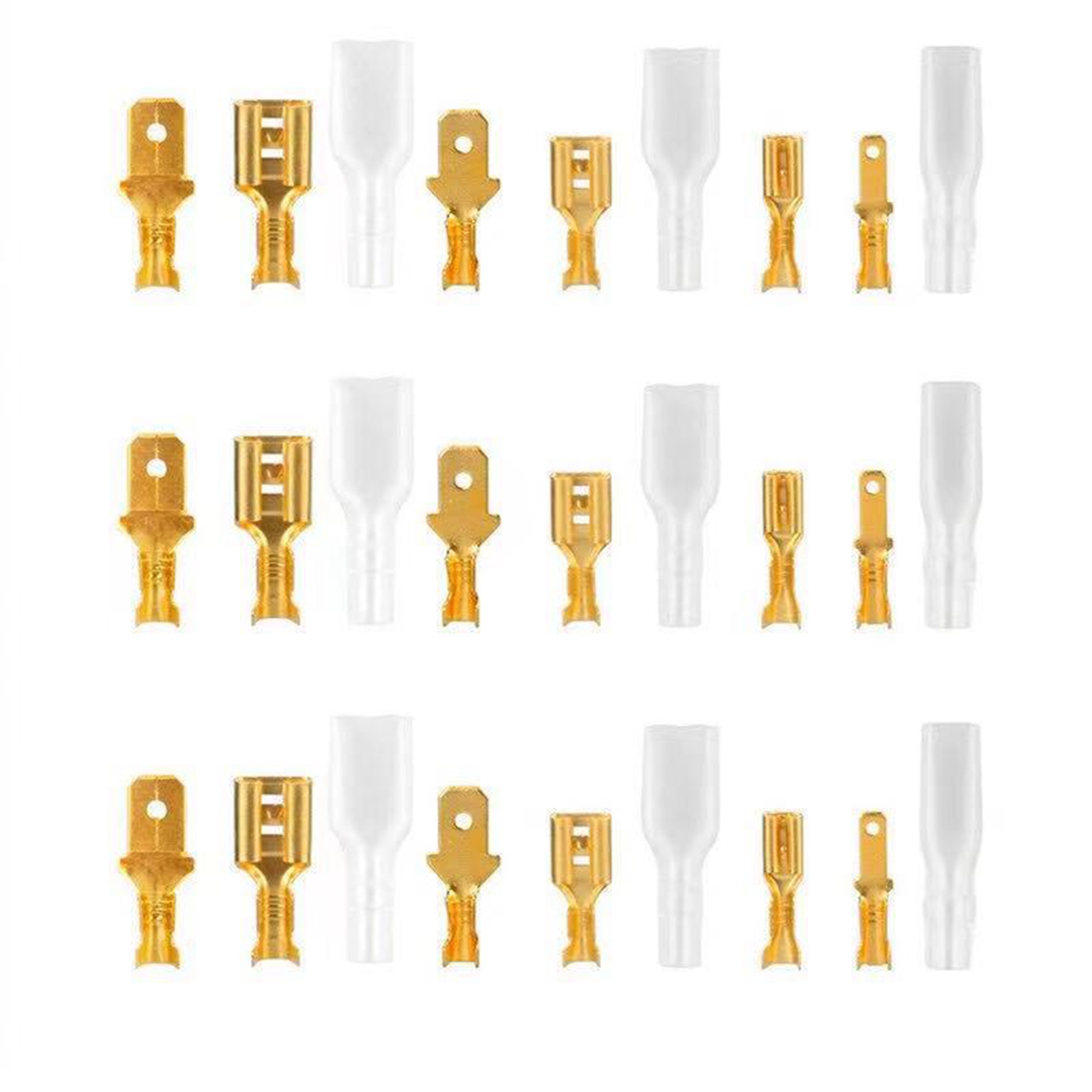 Gelber Crimp-klemmenblock-satz Mit Transparenter Schutzkappe, Stecker Und Buchse, Docking-anschlussklemmen, 2,8 Mm, 4,8 Mm, 6,3 Mm, 270 Stück, 0,13 Kg / 4,6 Oz
