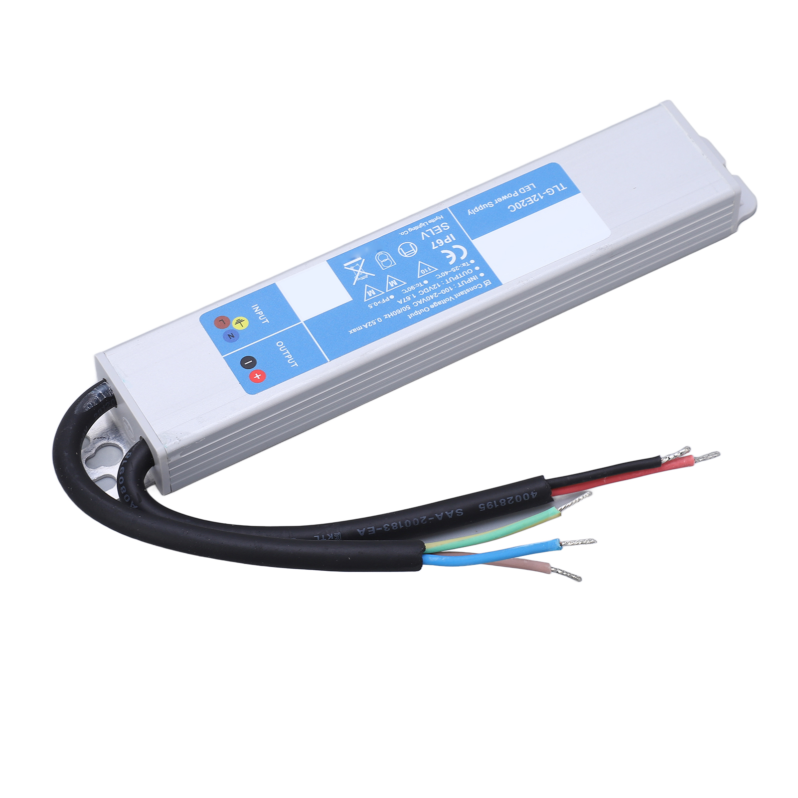 Led-treiber Ip67 Wasserdichtes Led-netzteil/transformator-adapter Für Led-leuchten, Außeneingang 100–240 V Ac, 12 V Dc, 40 W