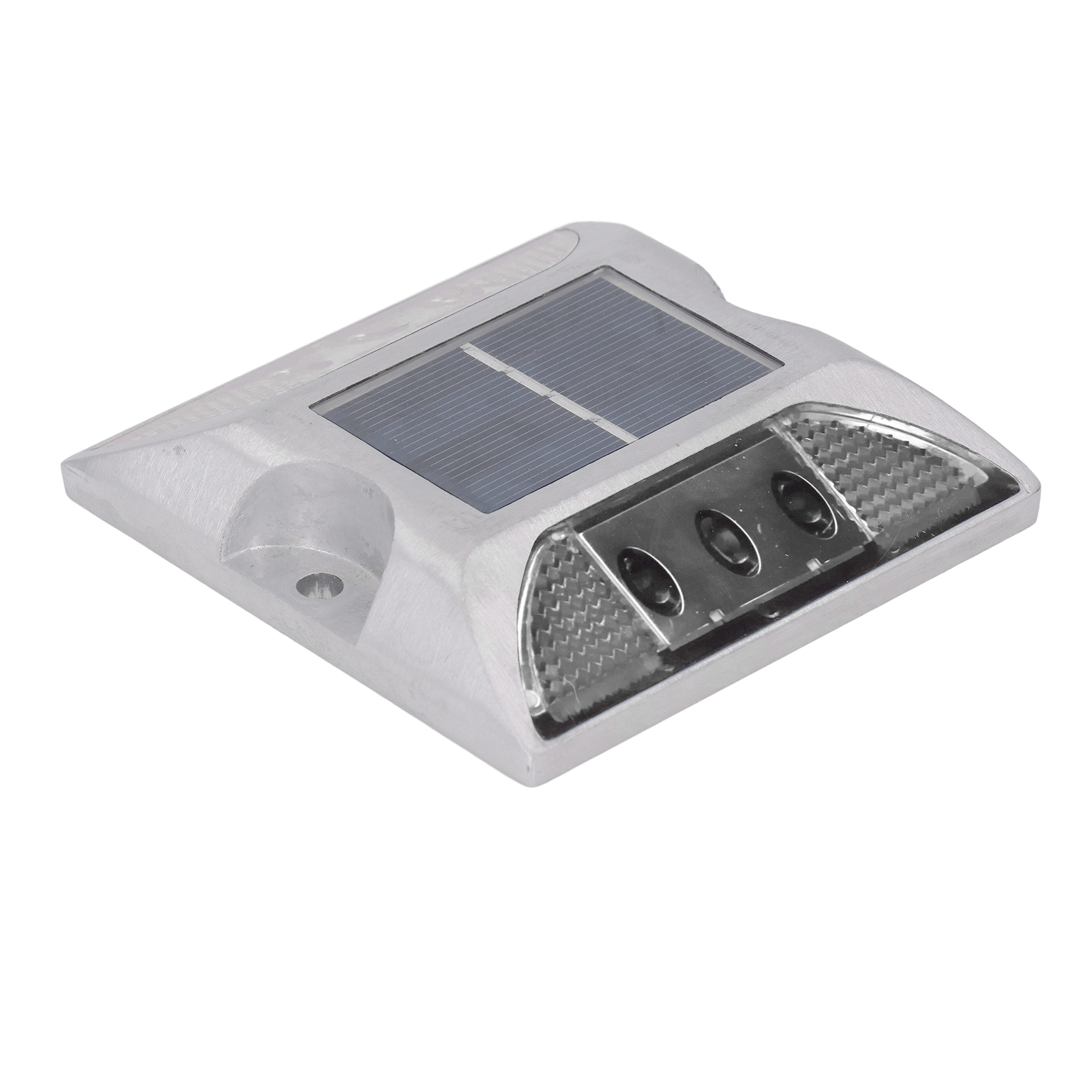 Solarbetriebene Straßenmarkierungsleuchte Aus Aluminiumguss Für Einfahrten, Stufen, Gehwege, Treppen, Außenbereich, Ip68 Wasserdicht, Weißes Licht