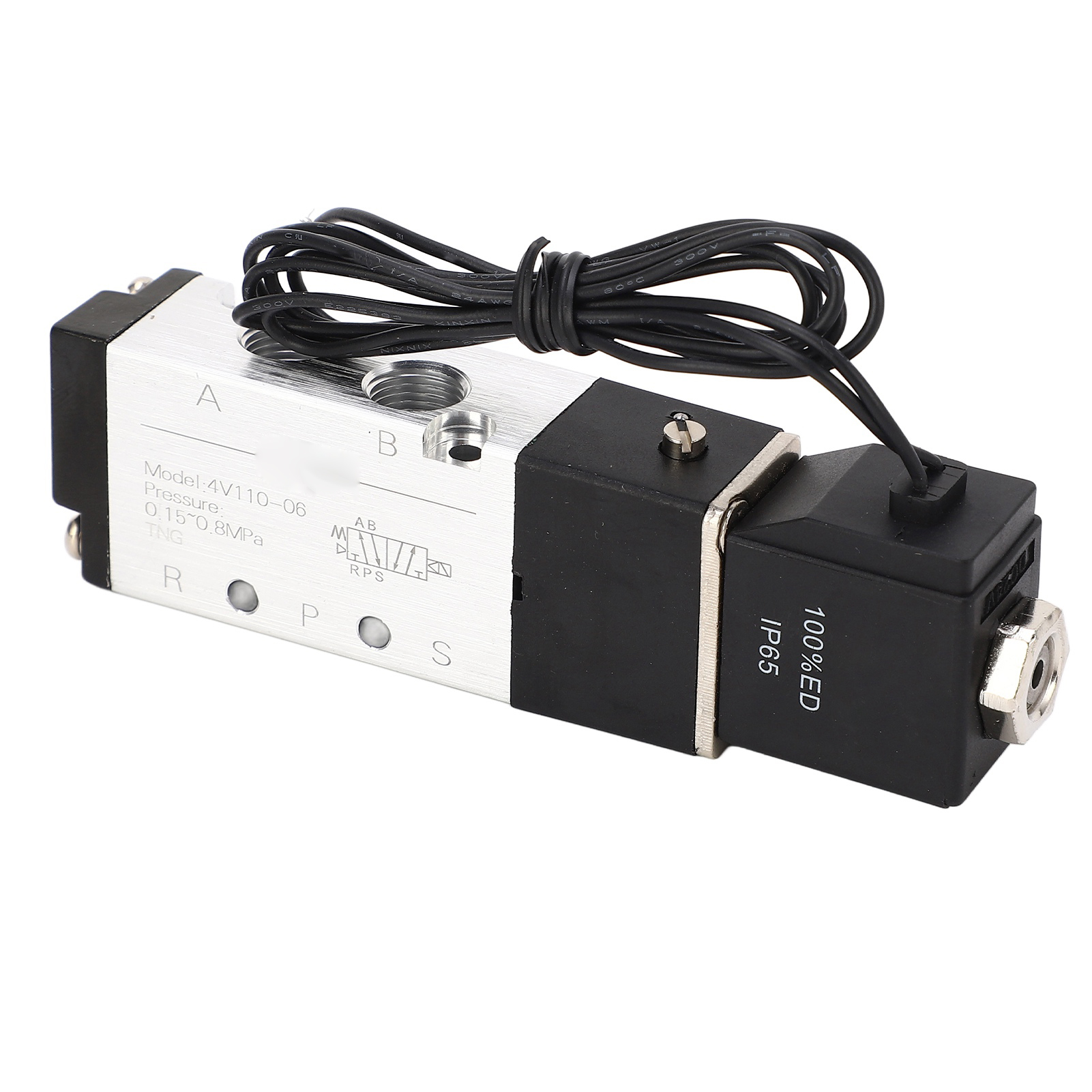 Pneumatisches Magnetventil Mit Kabel, 2 Positionen, 5-wege, Schutzart Ip65, Pneumatisches Luftmagnetventil, 0,15–0,8 Mpa, 12 V Dc