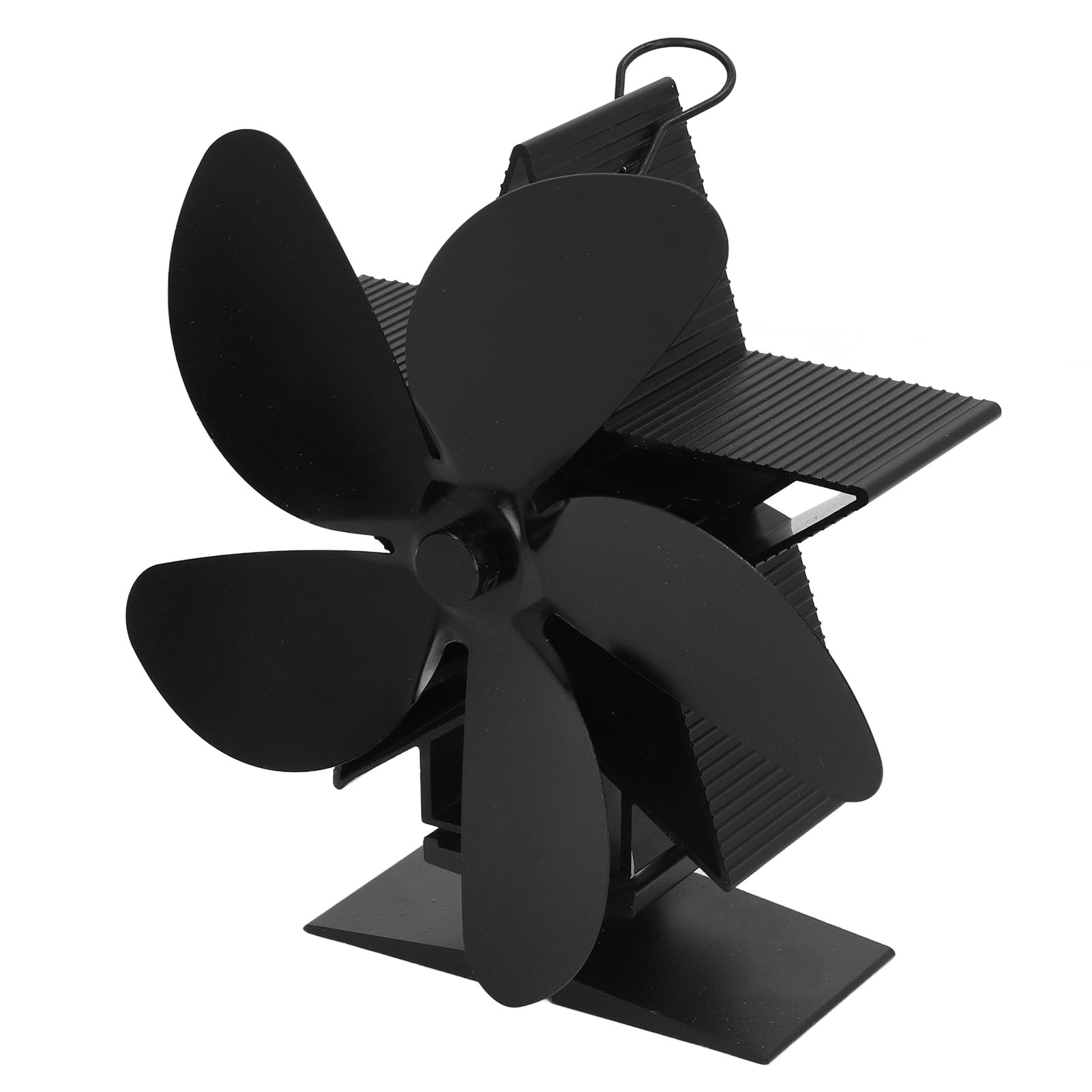 5-blatt-holzofenventilator, Schwarz, Automatischer Start, Nicht Elektrisch, Sicher, Wärmebetriebener Kaminventilator