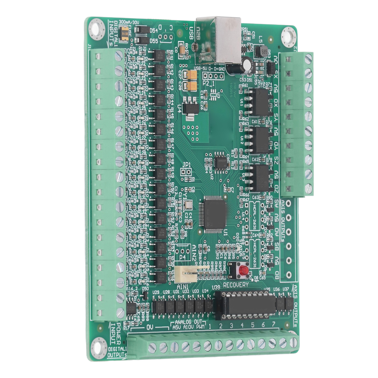 3-achsen-usb-bewegungssteuerungskarte, 500 Khz, 7 Universelle Digitale Ausgänge, Bewegungssteuerungsplatine, Dc 12–24 V