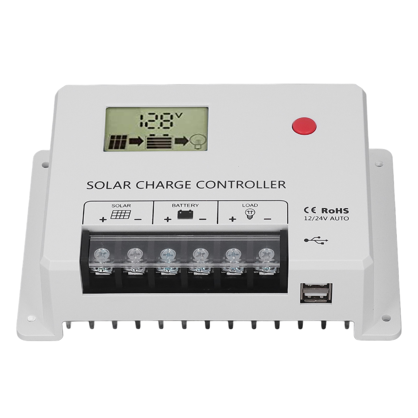Pwm-solar-laderegler Mit Automatischer Parameteranpassung, Großem Lcd-display, Solar-laderegler 60 A, 12 V/24 V
