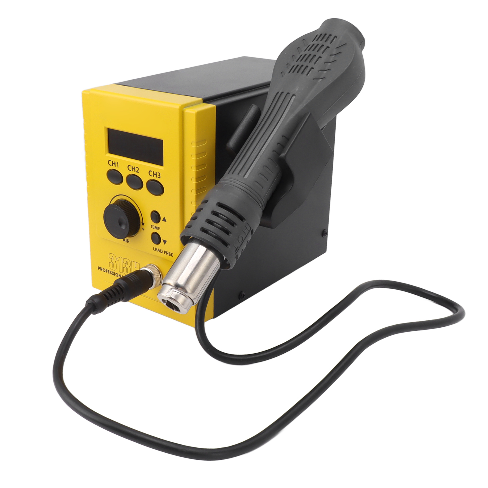 Heißluft-entlötstation 700 W, Lcd-display, Automatische Heizung, Heißluft-reparaturstation Mit 3 Düsen, Eu-stecker 220 V