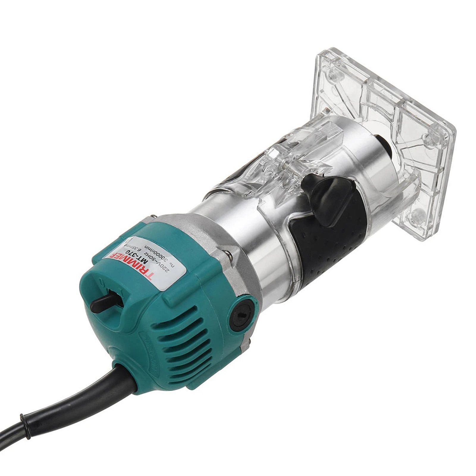 Elektrisches Oberfräsen-set, Kompakt-holzfräswerkzeug, Holzbearbeitungsset Zum Nutenfräsen Und Anfasen, Eu-stecker, Aluminiumgehäuse
