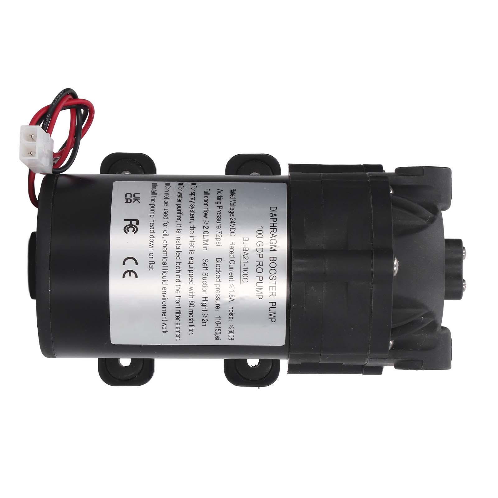 Dc24v Membran-boosterpumpe 60w 100g G3/8 Innengewinde, Selbstansaugend, Mit Eu-adapter 200–240vac
