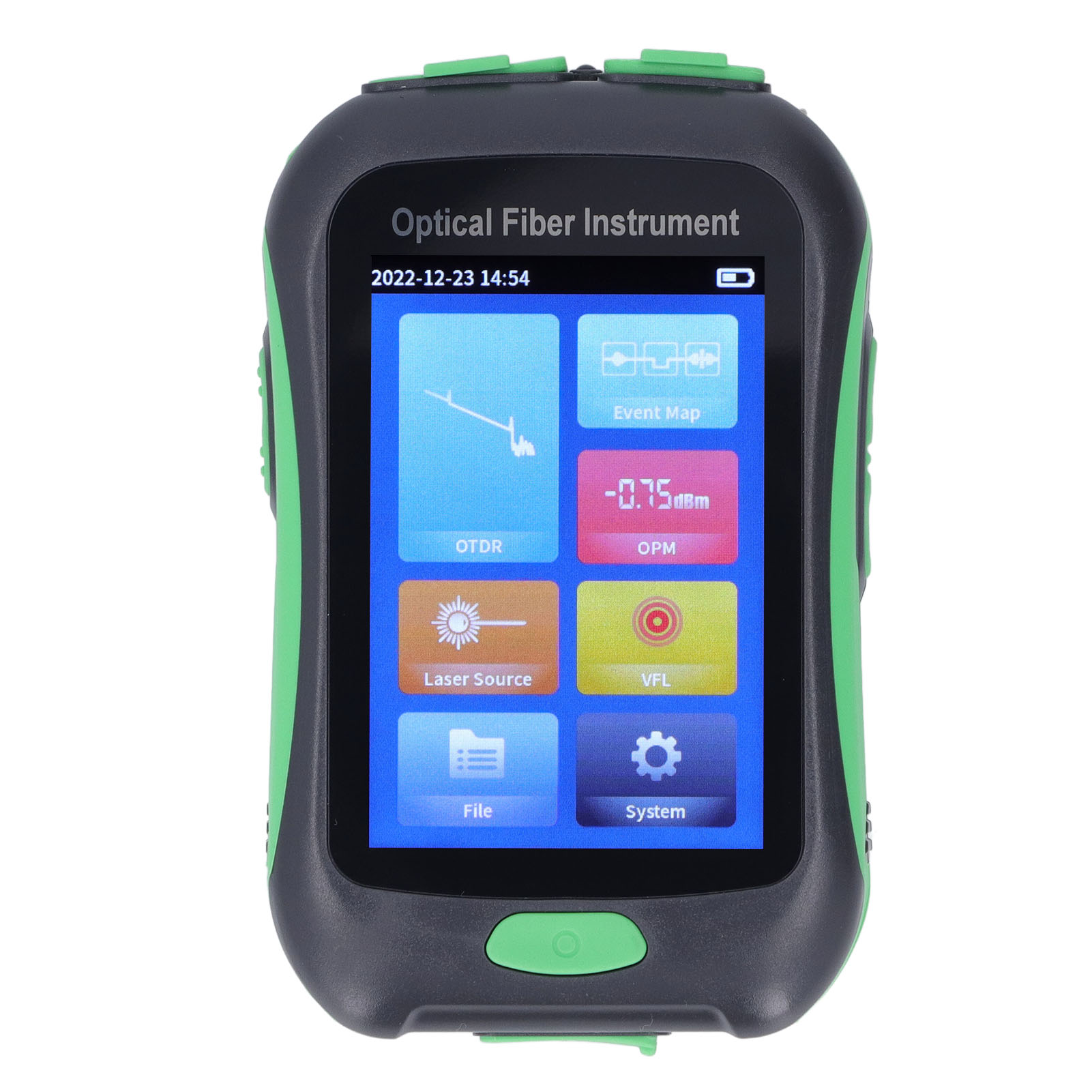Otdr-glasfasertester 1550 Nm 10 Mw 80 Km 20 Db 3,5-zoll-farb-touchscreen, Optische Fehlerortung, Optisches Leistungsmessgerät, 100–240 V, Eu-stecker