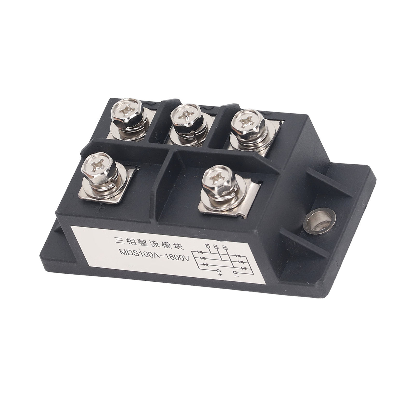 Dreiphasen-brückengleichrichter 75 A, 5-polig, Abs-messinggehäuse, Wärmeableitungsdiode, Gleichrichter-leistungsmodul 1600 V