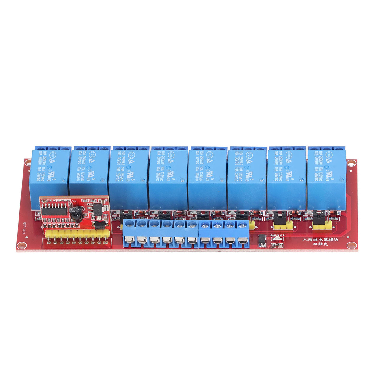 Universal-infrarot-relaisempfängerplatine, 10 A, Sicherer 8-wege-fernbedienungsschalter, Motor-licht-tür-diy-funksteuerung, 24 V