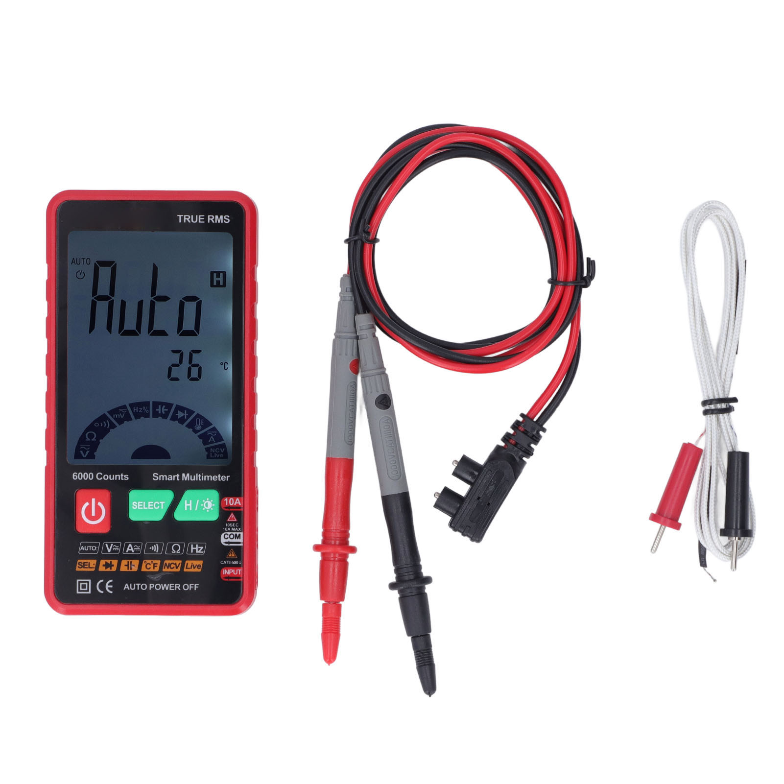 Intelligentes Digitalmultimeter Mit Vollautomatischer Spannungs-, Strom- Und Widerstandserkennung