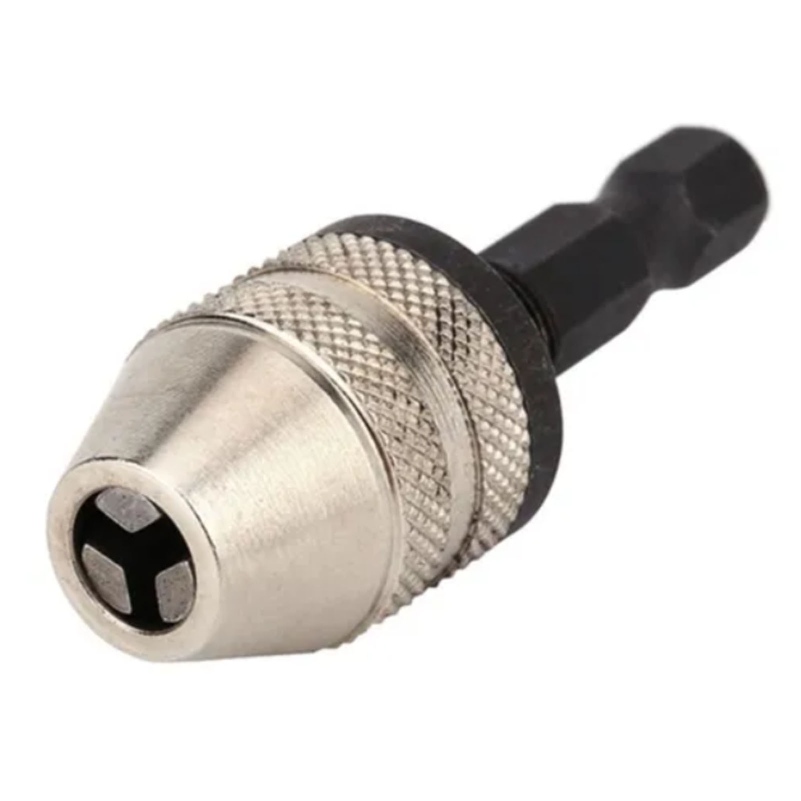 Bohrfutteradapter 1/4" Schnellwechsel-sechskantschaft Mit Rückstellmechanismus, 3-backen-reduzierstück Für Bohrer Und Elektrische Schleifmaschinen (0,3–3,6 Mm)