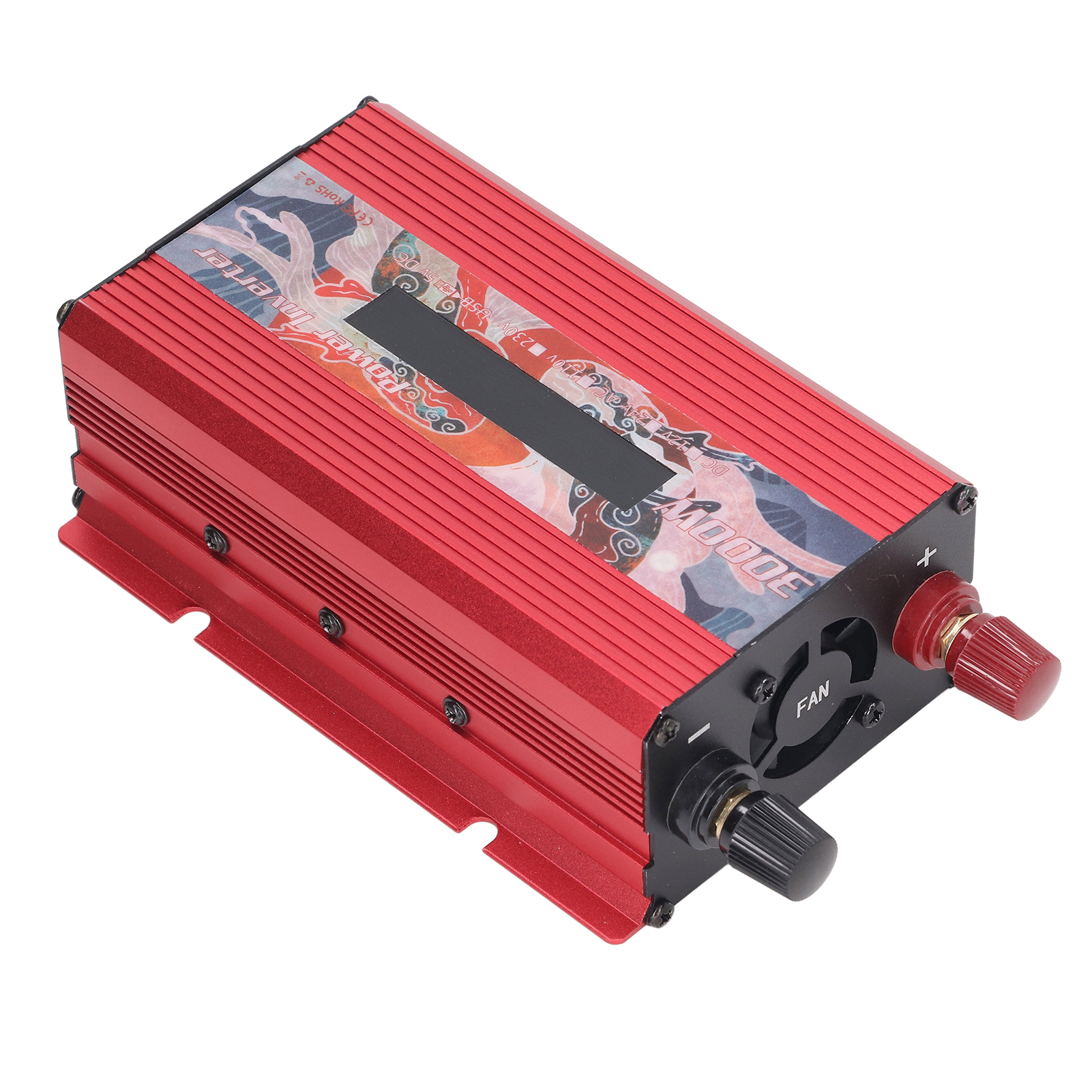 Kfz-wechselrichter Mit Modifizierter Sinuswelle, 2,0-a-usb-anschluss, Lüfter, Lcd-display, 3000 W, Dc Auf Ac 220 V, Rot, 12 V