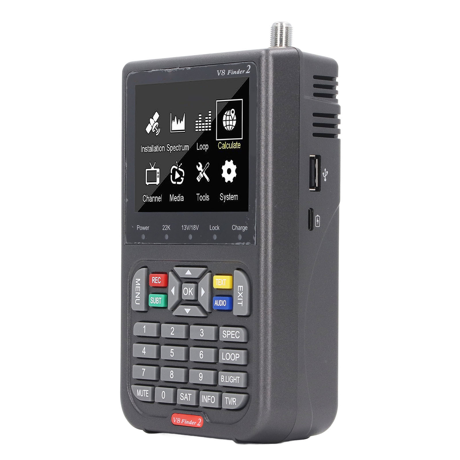 Digitaler Satellitenfinder Mit Lcd-bildschirm, Handgerät Zur Satellitensignalmessung, Eingebauter Akku