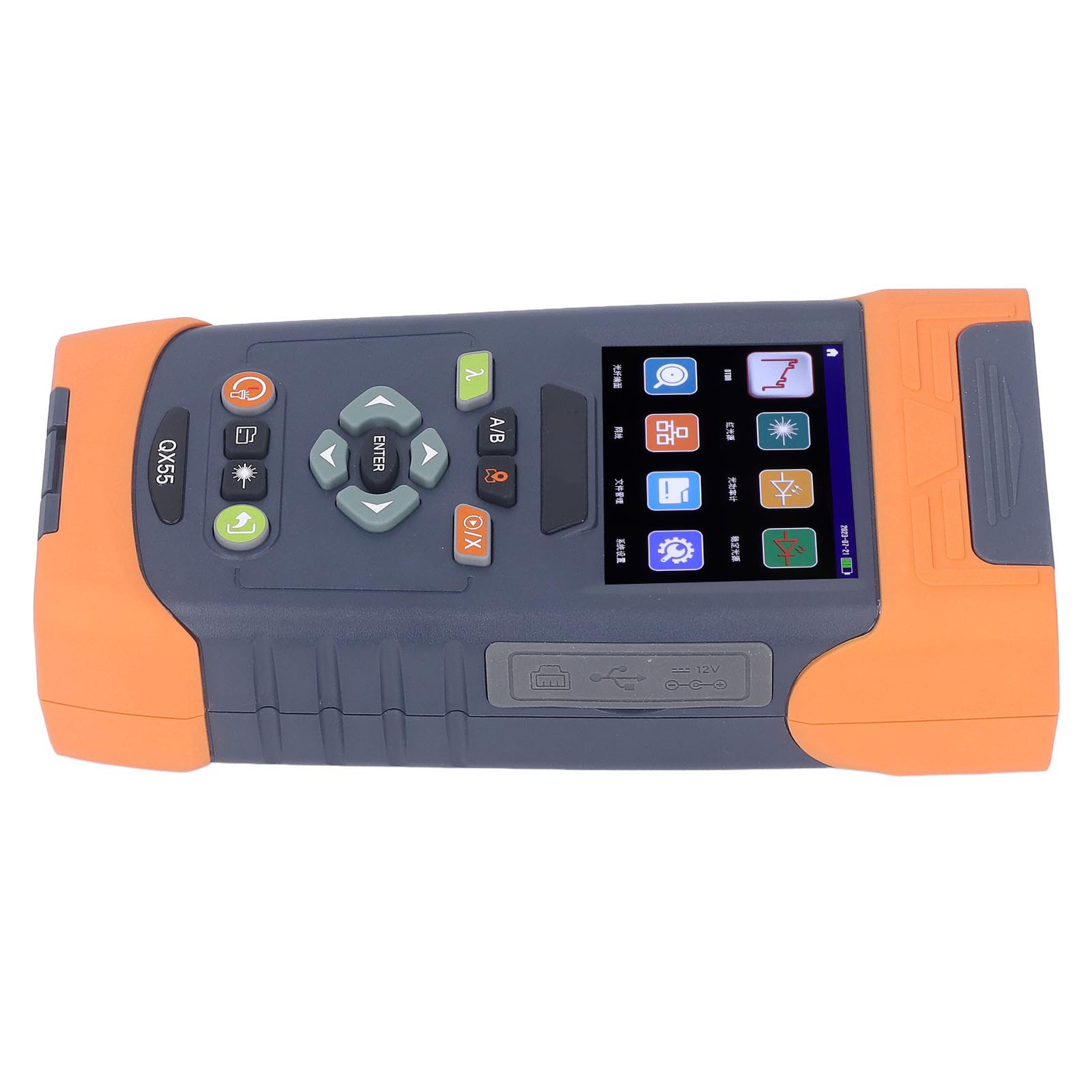 Otdr-tester Mit 3,5-zoll-lcd-bildschirm, Optischem Zeitbereichsreflektometer Und Optischem Leistungsmesser, Rj45-tester, 100–240 V, Eu-stecker
