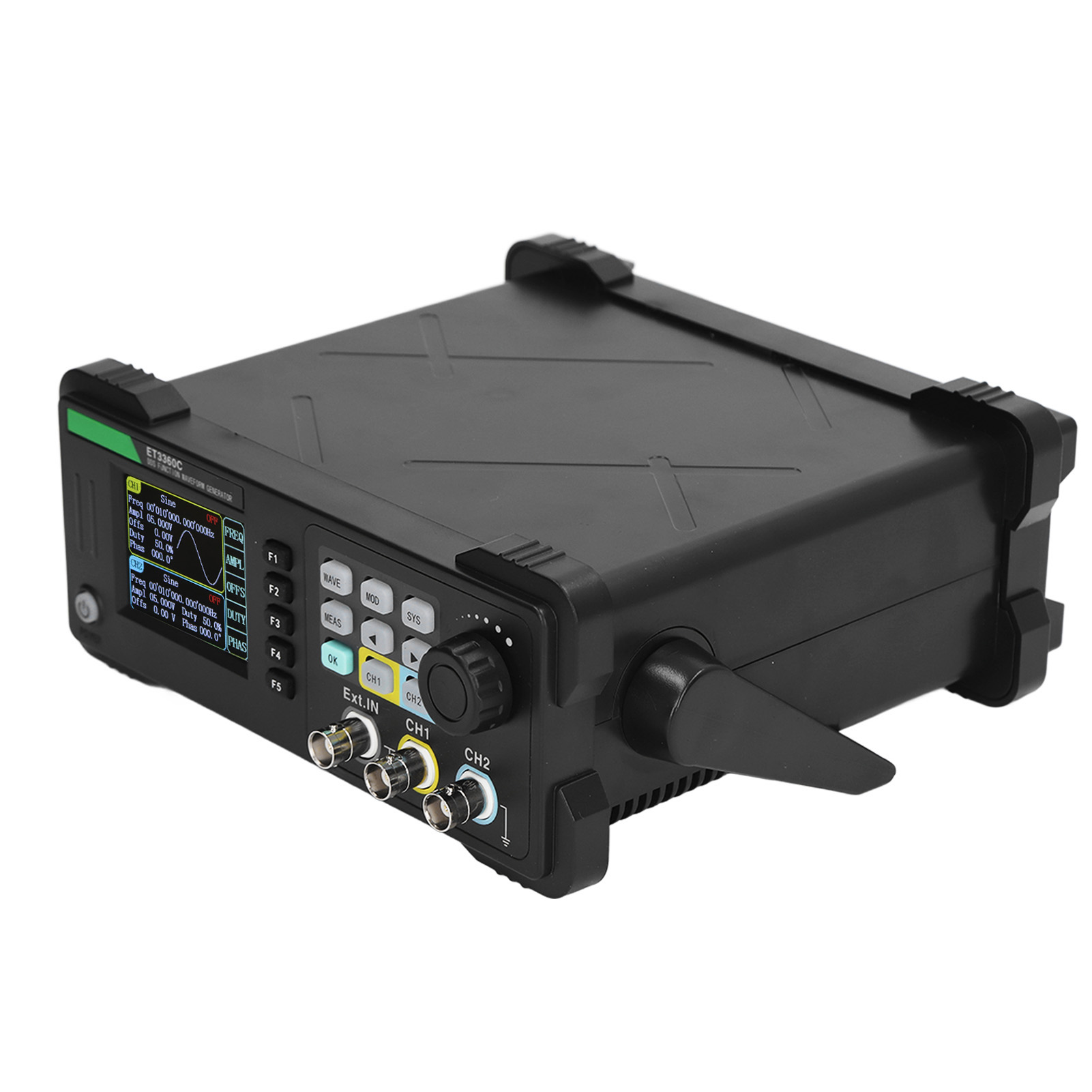Funktionsgenerator 60 Mhz, 200 Msa/s, 2-kanal-signalquelle, Beliebige Wellenform, Frequenzmesser Einstellbar, Ac 100–240 V, Eu-stecker