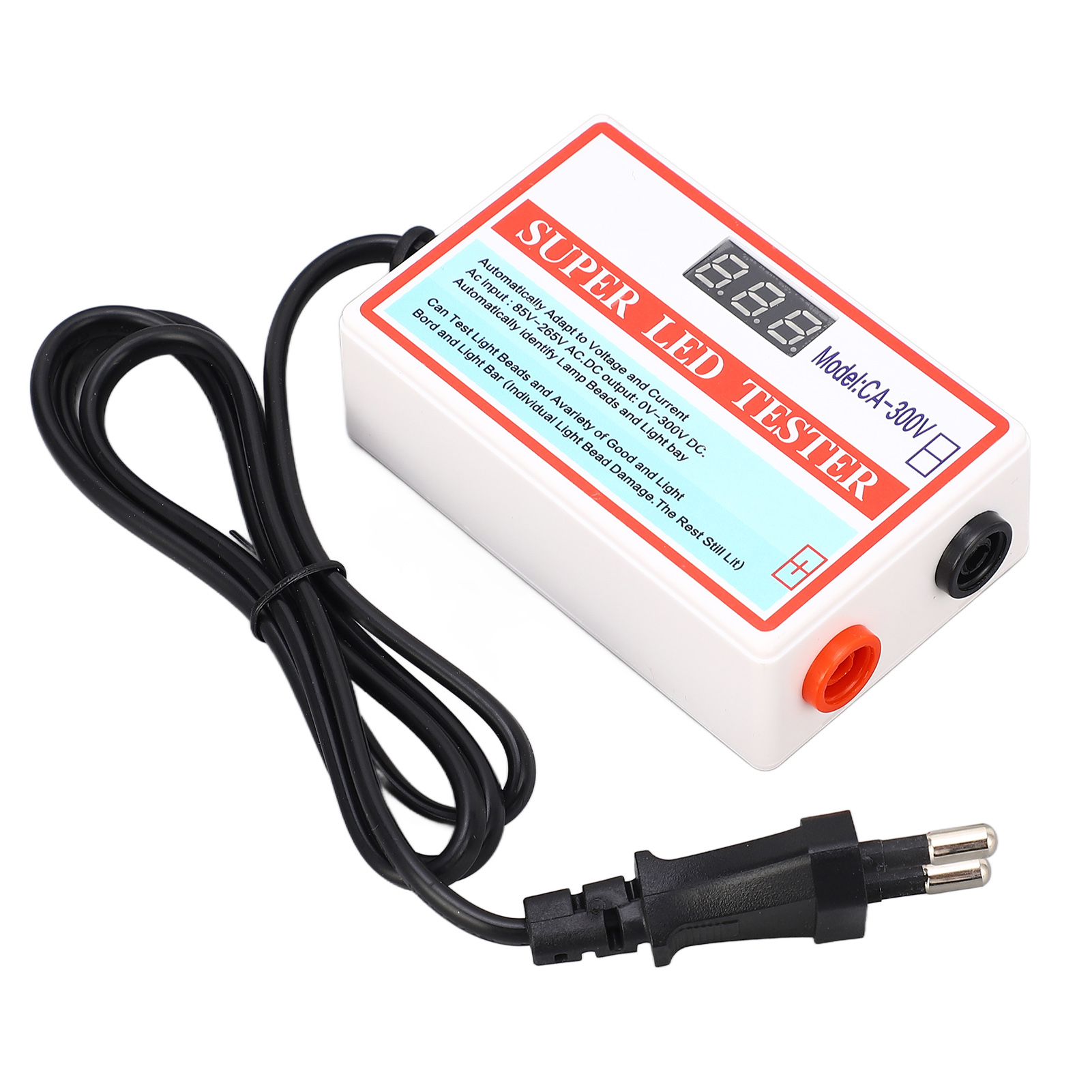 Led-tester, Tv-hintergrundbeleuchtungstester, Multifunktions-streifen-reparaturwerkzeug, Lichtdetektor, 85–265 V, Eu-stecker