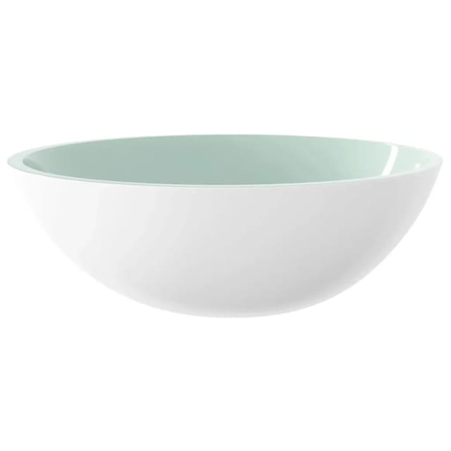 vidaXL Waschbecken Glas 50x37x14 cm Weiß 345255