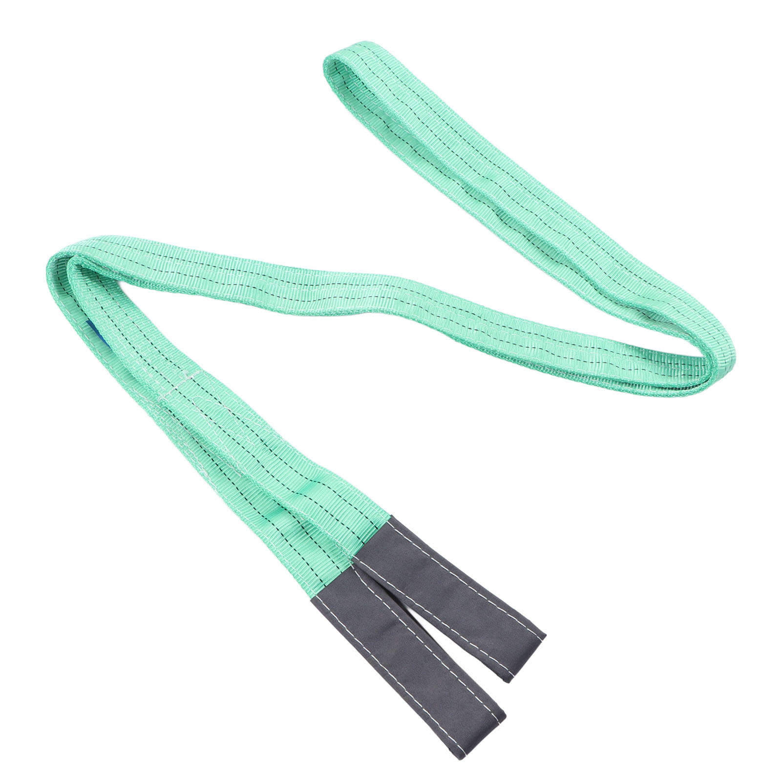 Polyester-hebegurt, Industriekran-flachgurt, Schwerlast-hebegurt, Tragfähigkeit 4409 Lb (ca. 2000 Kg), 13,12 Ft (ca. 4 M), 2 Ösen, Grün