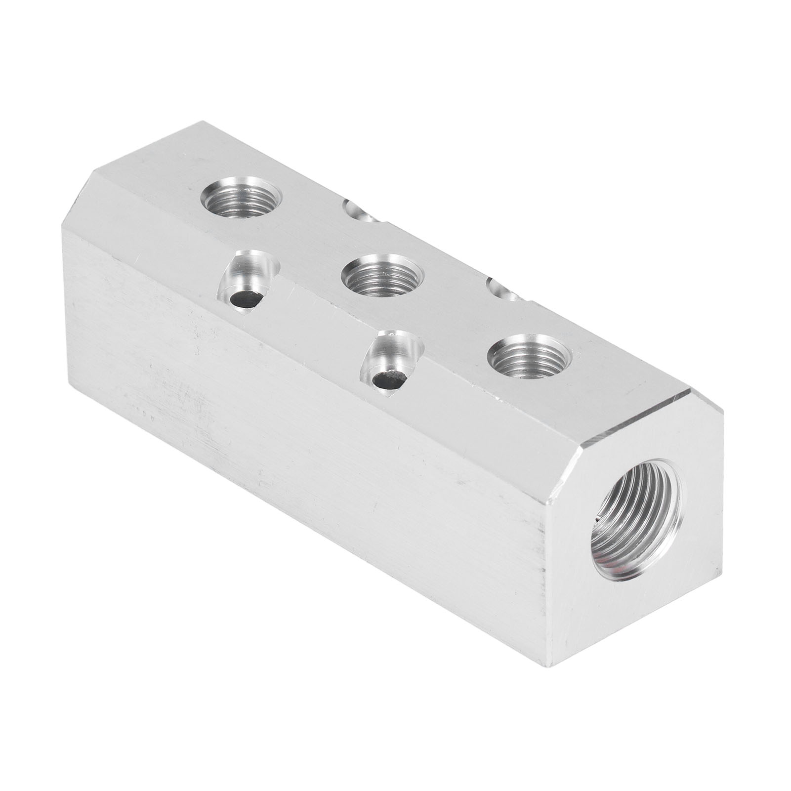 Luftverteiler, Großer Durchfluss, Aluminium-pneumatikblock 40x40mm, G1/2 Einlass, G1/4 Auslass, Sy40-02-3f