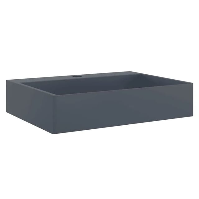 vidaXL Waschbecken 50x38x11 cm Mineralguss/Marmorguss Anthrazit 155984