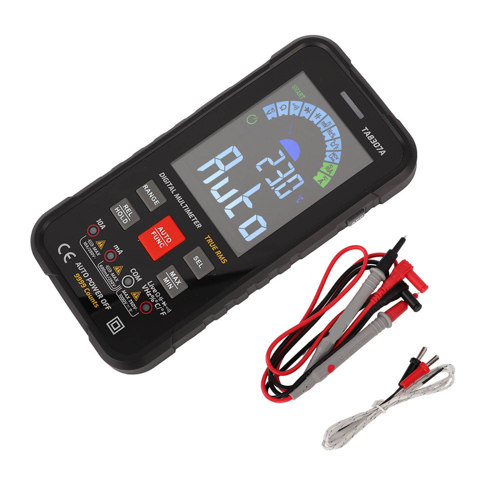 Digitales Multifunktions-multimeter Mit Großem Display Und Ultradünnem Gehäuse Zur Messung Von Wechsel- Und Gleichspannung, Strom Und Widerstand