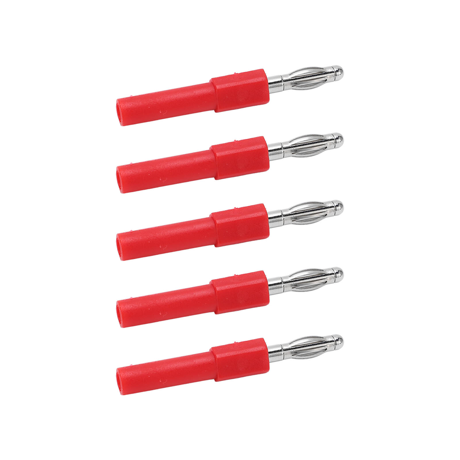 5 Stück 4-mm-bananenstecker-adapter, Starke Verbindung, Gute Leitfähigkeit, 4 Mm Auf 2 Mm Konvertierung, Rot