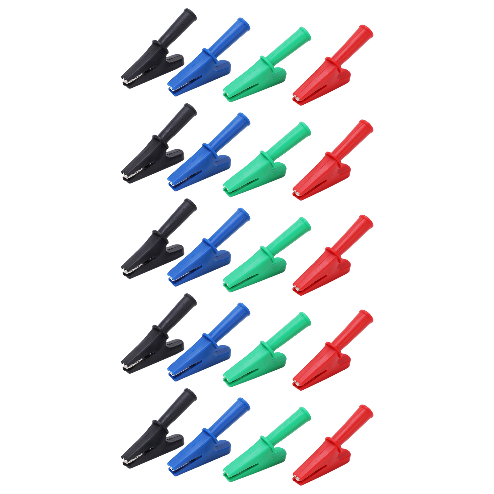 20 Stück Stromprüfklemmen, 10 Mm Öffnung, Gute Leitfähigkeit, Sicherheitstyp, Mit 4-mm-klinkenstecker Für Elektrische Prüfungen
