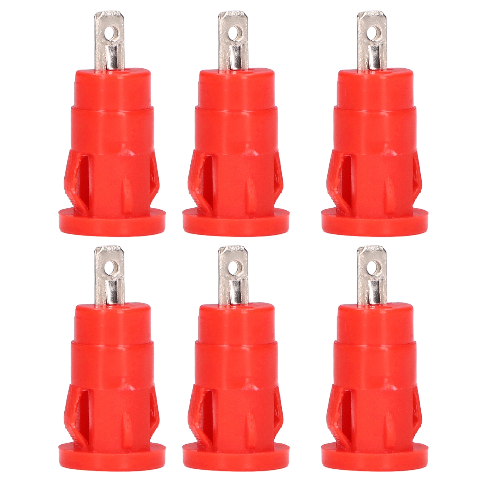 100 Stück Bananenstecker-anschlussklemmen 4 Mm Sicherheitsringklemmen Vernickeltes Kupfer Klemmenblockadapter Rot