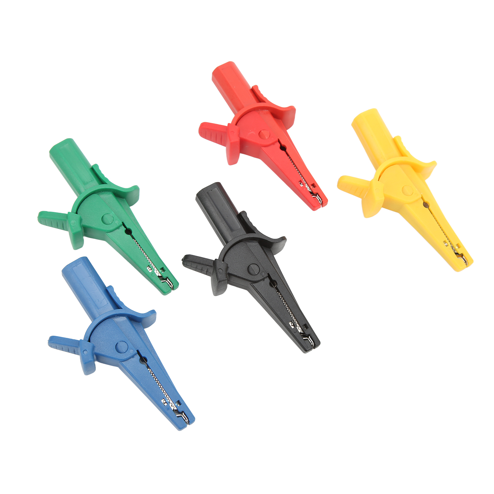 5er-set Batterieprüfklemmen 10a 600v–1000v, Mehrfarbig, Tragbar, Sicher, 4-mm-bananenstecker