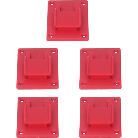 5er-pack Werkzeughalter, Dockmontage, Roter Bohrerhalter, Dockaufhänger Für Lithium-akku-werkzeuge